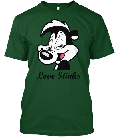 Love Stinks Cartoons Funny Skunk T-Shirt