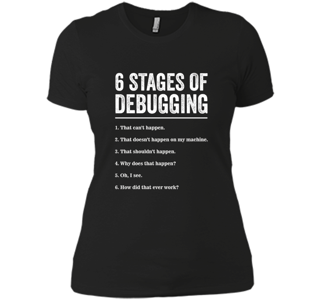 6 Stages of Debugging Bug Coding Computer Programmer T-Shirt 6 Stages of Debugging Bug Coding Computer Programmer T-Shirt