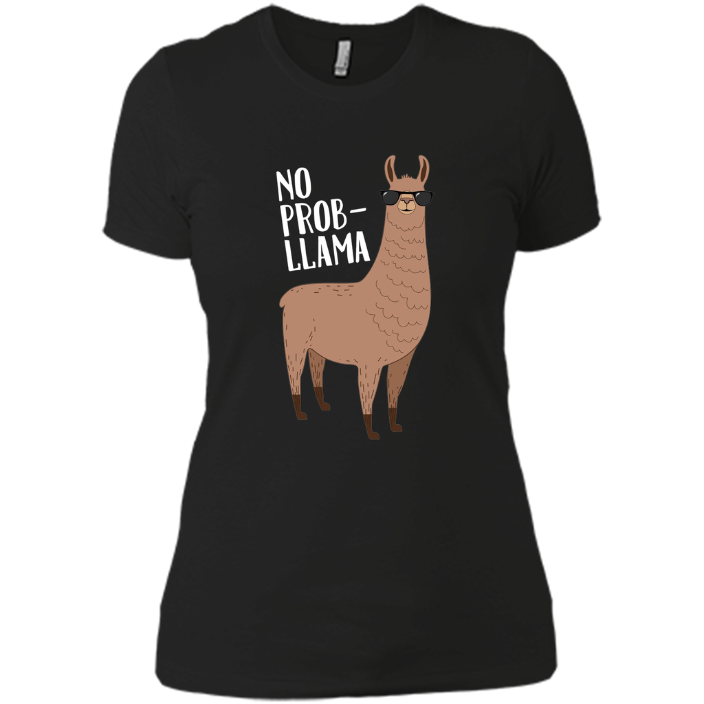 No Prob Llama - Funny Cute Llama Quote Illustration T Shirt No Prob Llama - Funny Cute Llama Quote Illustration T Shirt