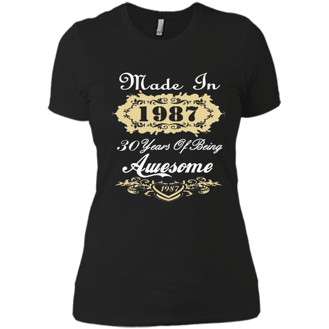 VINTAGE BORN IN 1987 T SHIRT 30 YEARS OLD BIRTHDAY