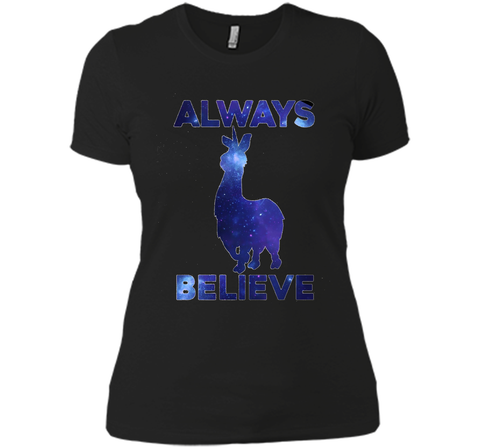 Always Believe Llamacorn Shirt - Graphic Galaxy T-Shirt