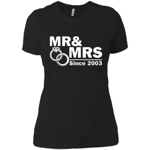 Mr And Mrs Since 2003 T Shirt- 14th Wedding Anniversary