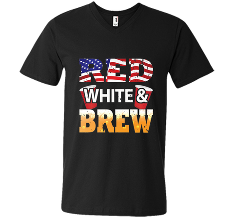 Red White and Brew Grunge flag t-shirt
