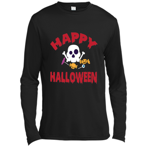 happy halloween, we are friendly friends Long Sleeve Moisture Absorbing Shirt