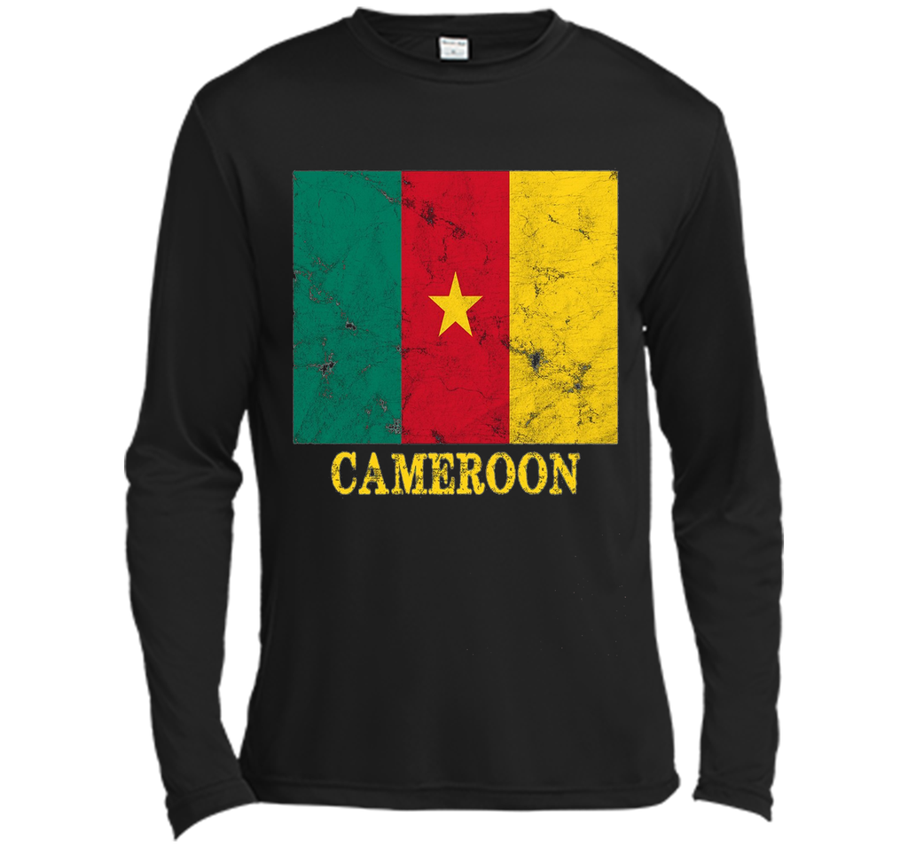 Cameroon Flag T-Shirt Distressed Grunge Flag of Cameroon Tee