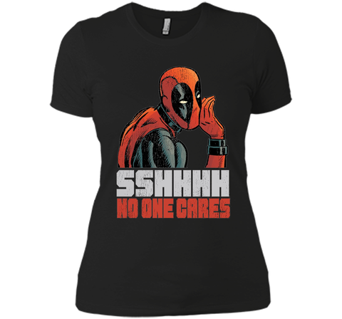 Marvel Deadpool SSHHHH No One Cares Whisper Graphic T-Shirt