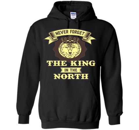 Never Forget The King in the North - Premium Cotton T-Shirt