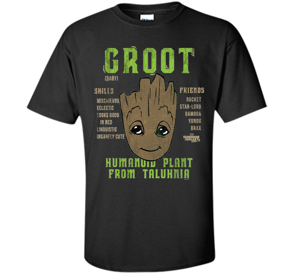 Marvel Groot Guardians of Galaxy 2 Skills Graphic T-Shirt