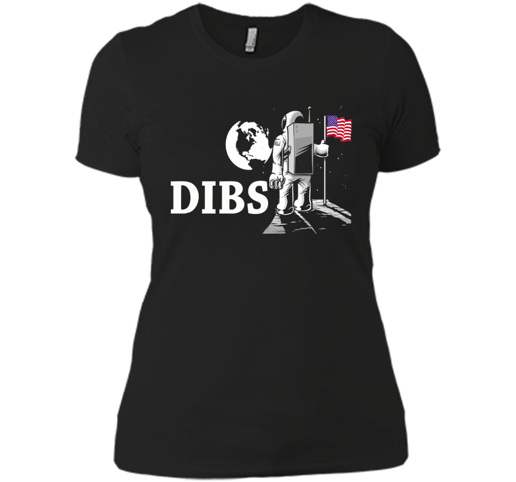 July 4th Dibs USA Flag On Moon Astronaut Space T-Shirt
