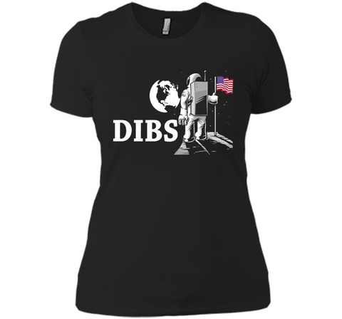 July 4th Dibs USA Flag On Moon Astronaut Space T-Shirt