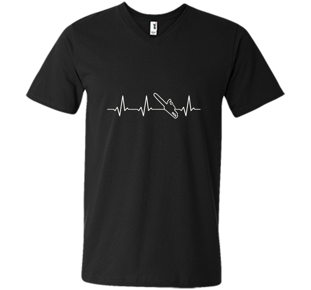 Lumberjack Chainsaw Heartbeat T-Shirt