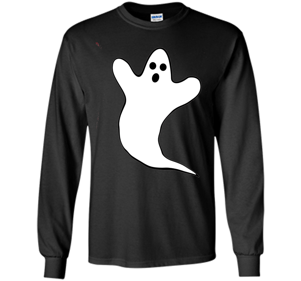 Spooky Ghost Halloween T-Shirt LS Ultra Cotton Tshirt