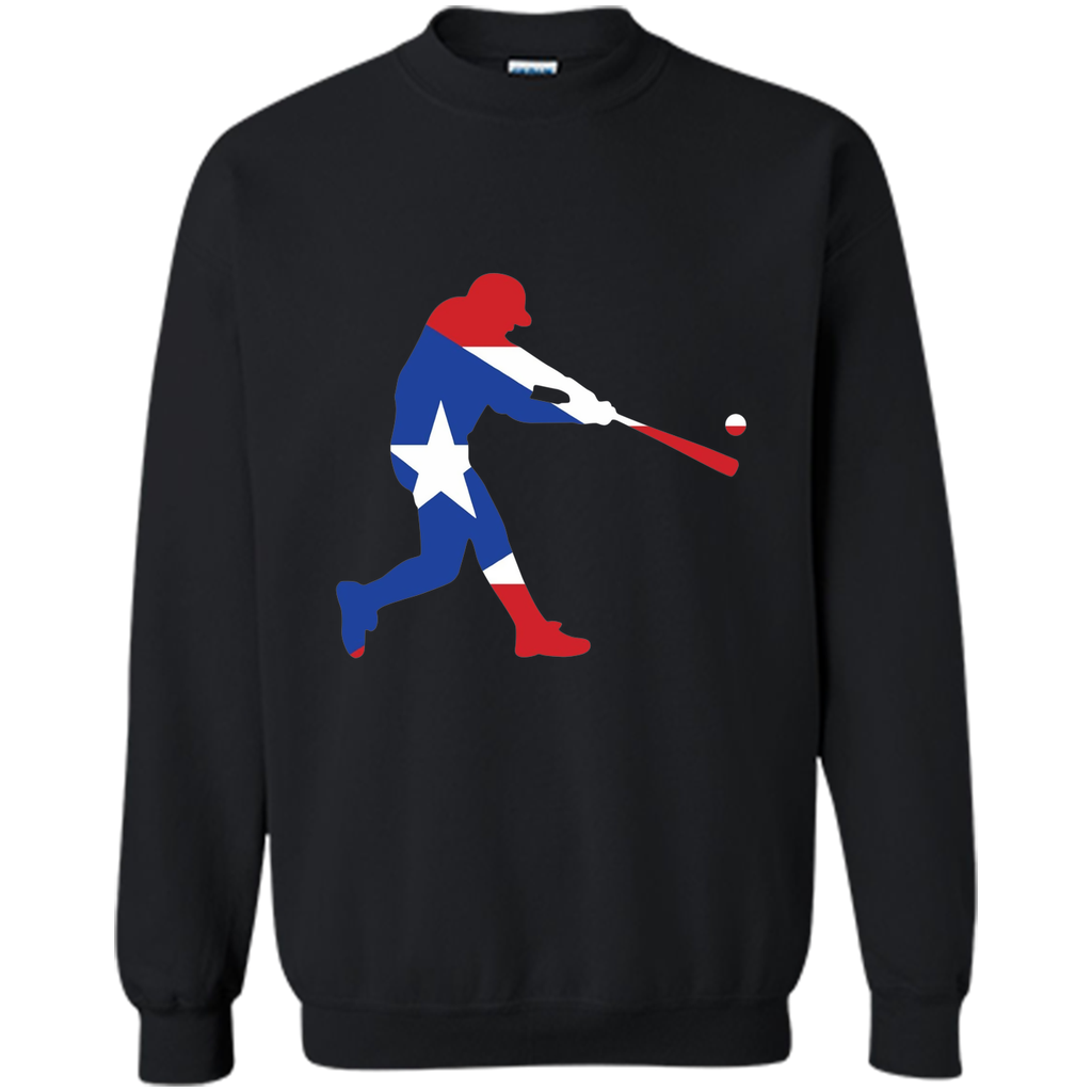 Puerto Rico Baseball T Shirt PR Batter Classic Flag T-Shirt