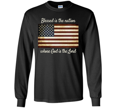 American Flag Blessed The Nation Christian Patriotic Shirt