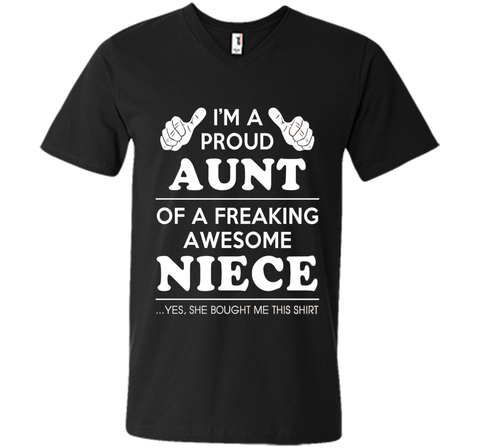 Light Color T-Shirt - Proud Aunt Of A Freaking Awesome Niece
