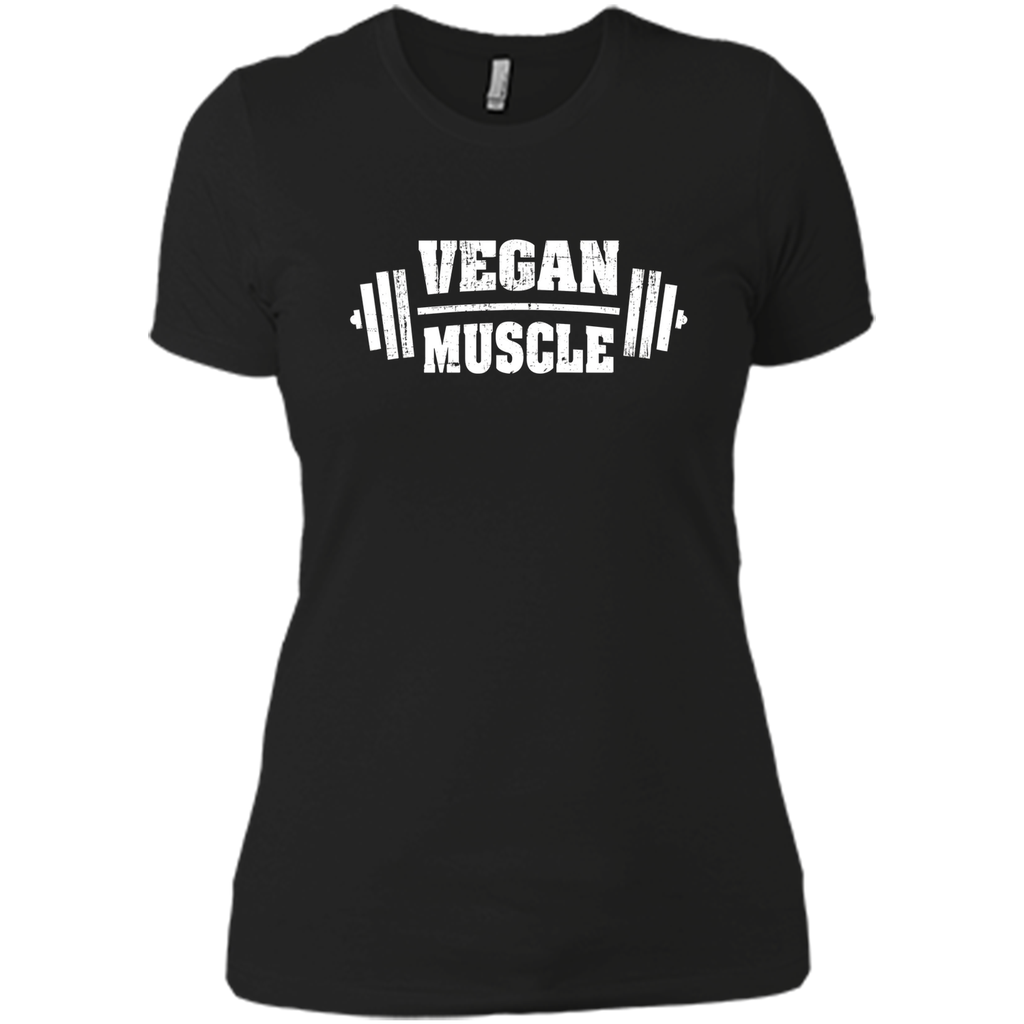 Vegan Muscle Weight Lifting Distressed T-Shirt
