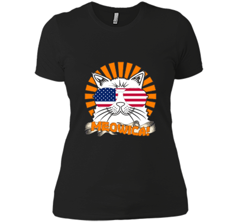 Cat 4th of July Meowica Shirt Funny Patriotic Cat Sunglasses