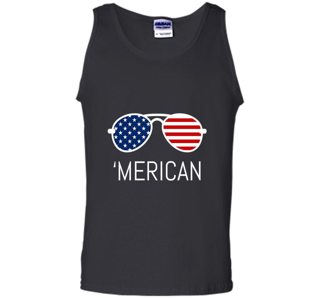 MERICAN Flag Sunglasses Tshirt For 4TH Of July