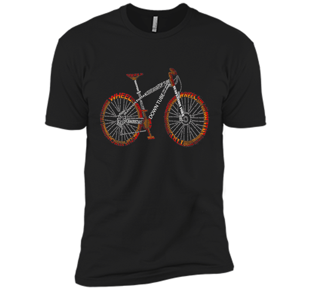 Bicycle Amazing anatomy tshirt - mountain bike fire red