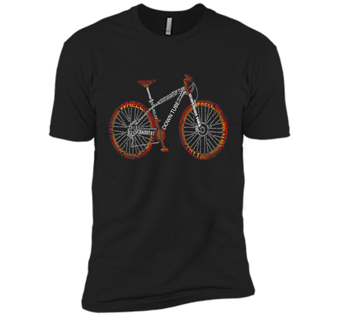 Bicycle Amazing anatomy tshirt - mountain bike fire red