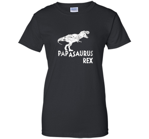 Mens Papasaurus Rex Shirt, Funny Cute Dinosaur Father's Day Gift