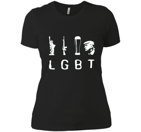 Liberty Guns Beer Trump T-Shirt Funny LGBT Shirt
