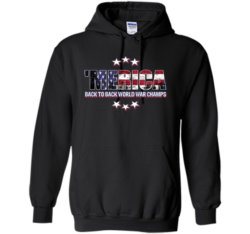 Merica Back to Back World Champs T-Shirt Fourth of July Tee