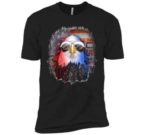 American Flag Bald Eagle Aviator Sunglasses Grungy T-Shirt