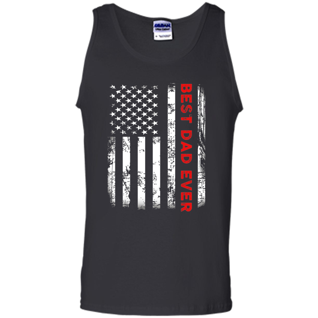 Men's Best Dad Ever American Flag Tshirt For Fathers Day