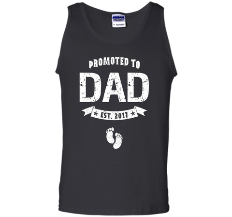 Men's Promoted to Dad T Shirt New Father To Be Expecting Funny Tee