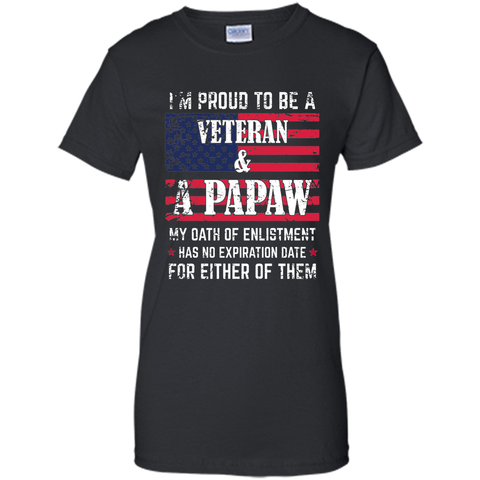 Men's I'm Proud To Be A Veteran And A Papaw T-shirt