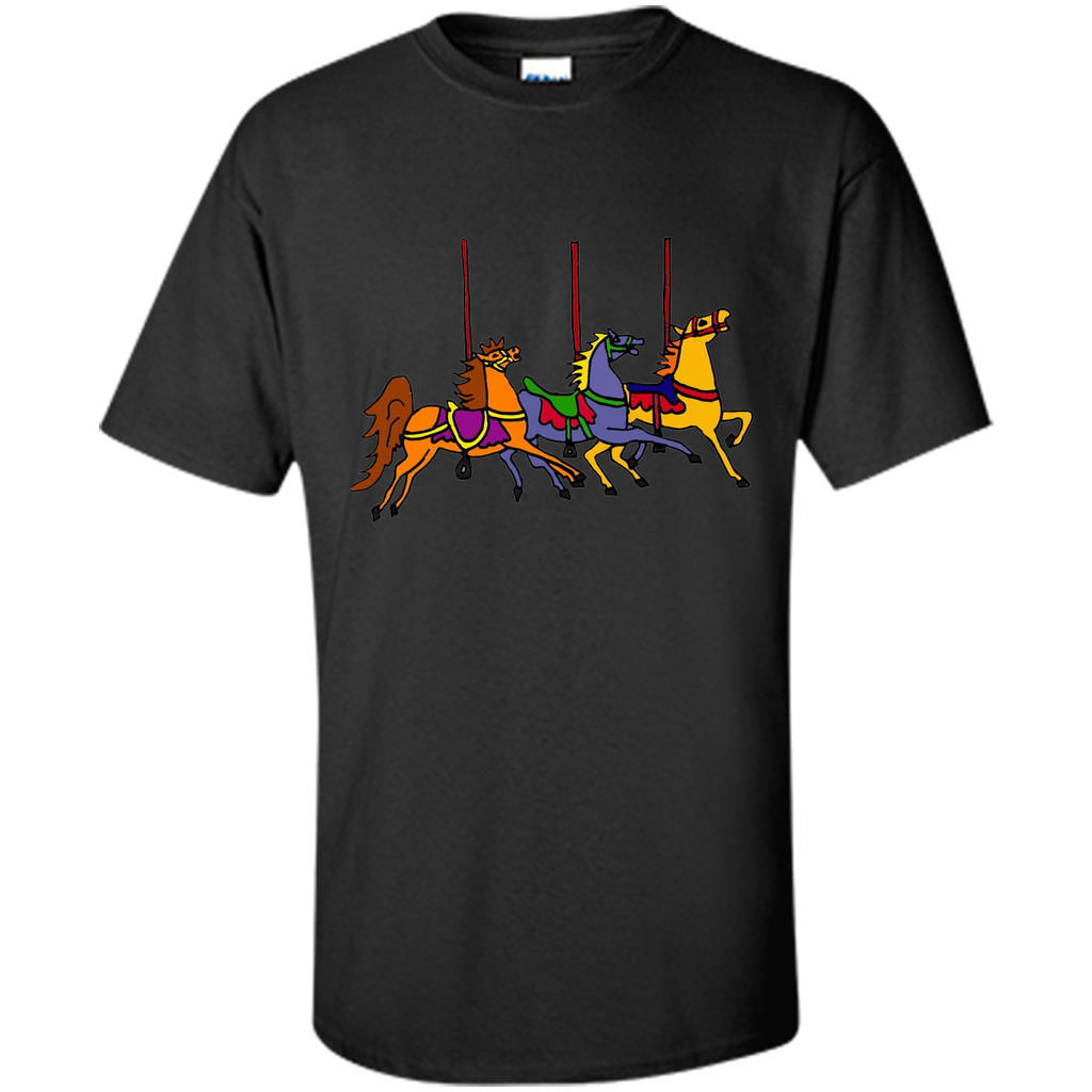 Smiletodaytees Fun Carousel Horses Art T-shirt