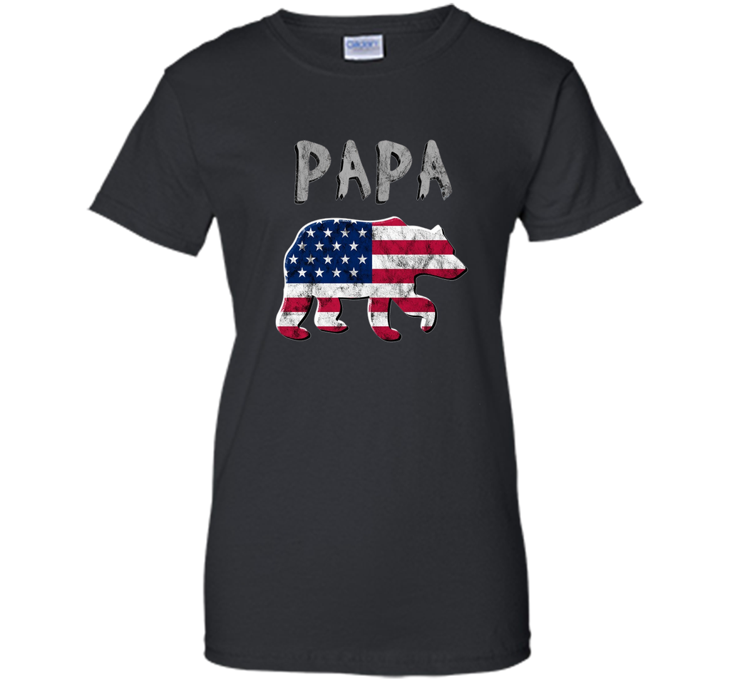 Bear USA Flag Shirt Patriotic Family 4th of July for Men