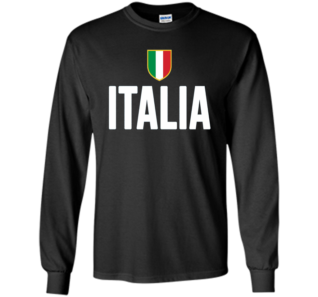 ITALIA T-Shirt Italian Flag Italy Pride Patriotic Blue Tee