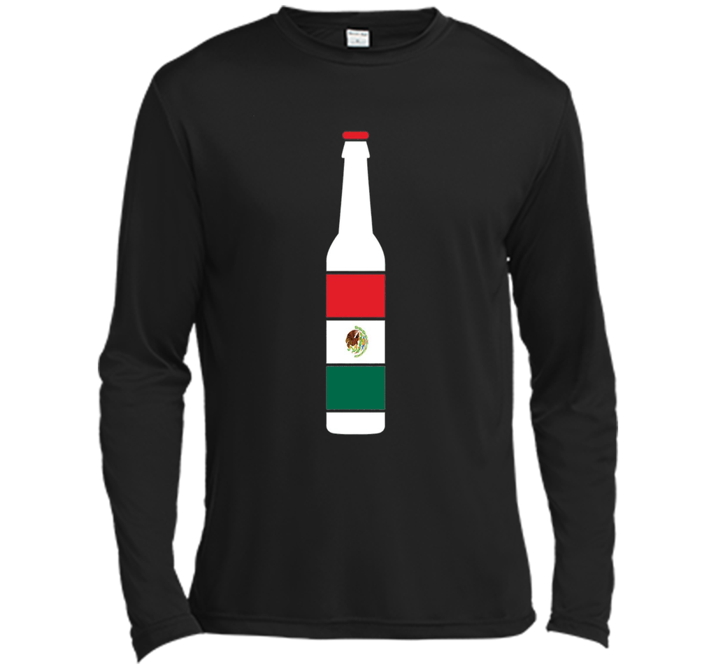 Mexico Flag Beer Bottle Soccer Apparel TriColor Gift T-Shirt