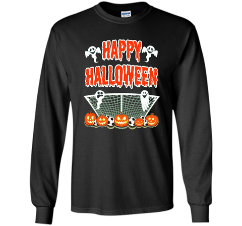 Soccer Halloween Pumpkin Ghost T-Shirt LS Ultra Cotton Tshirt