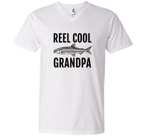 Men's REEL Cool Grandpa Fishing T Shirt for Fisherman Grandfather