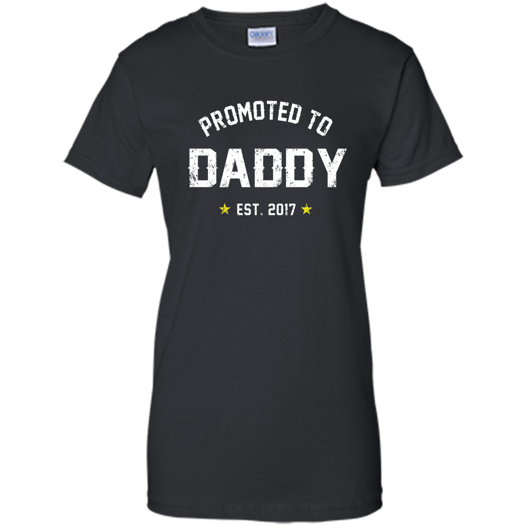 Men's Promoted To Daddy Shirt Gift For New Dad Est. 2017 T-Shirt