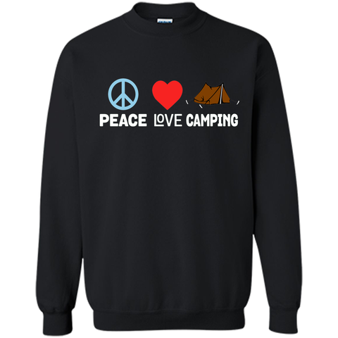 Peace Love Camping T-Shirt - Funny Camper Tent Outdoors Tee