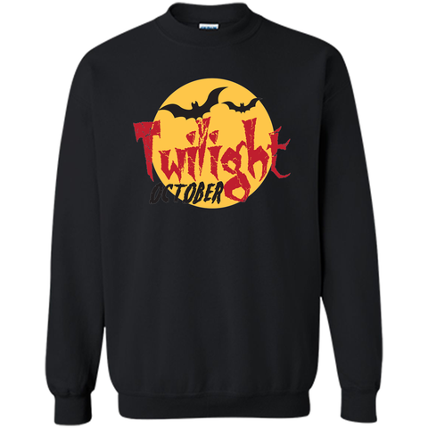 october twilight halloween Printed Crewneck Pullover Sweatshirt 8 oz