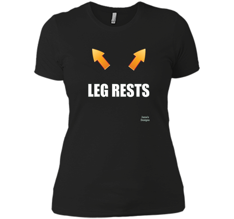 Jame's Designs: Funny Leg Rests Place Legs Here Text T-Shirt