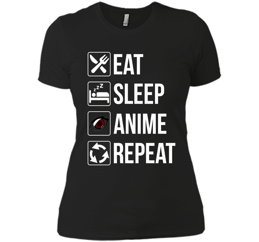 Funny Eat Sleep Anime Repeat TShirt