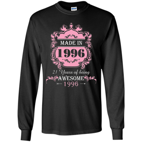 Made In 1996 T Shirt- 21 Years Old 21th Birthday Gift