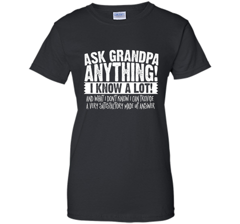 Men's Ask Grandpa Anything T-Shirt Funny Gift for Father's Day Tee
