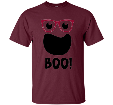 Halloween Ghost with Hipster Glasses t-shirt Custom Ultra Cotton