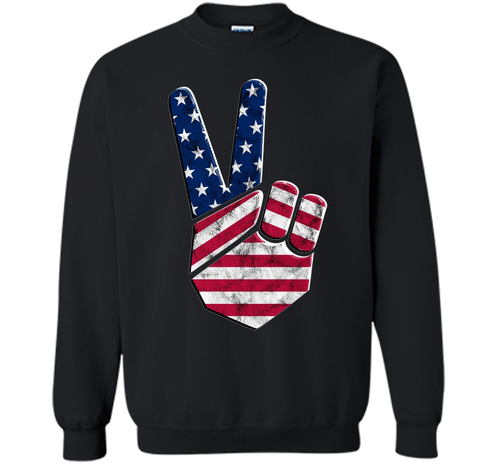Big Peace Sign Flag Shirt 4th of July for Men Women Kids