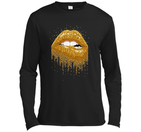 Gold Glitter Lips T-Shirt