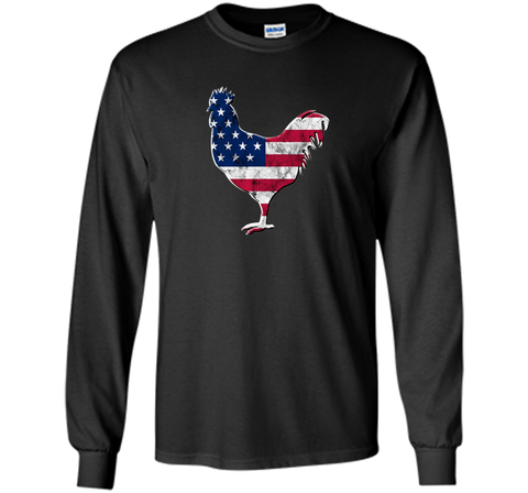 Chicken USA Flag Shirt Rooster 4th of July for Women Men