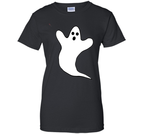Spooky Ghost Halloween T-Shirt Ladies Custom