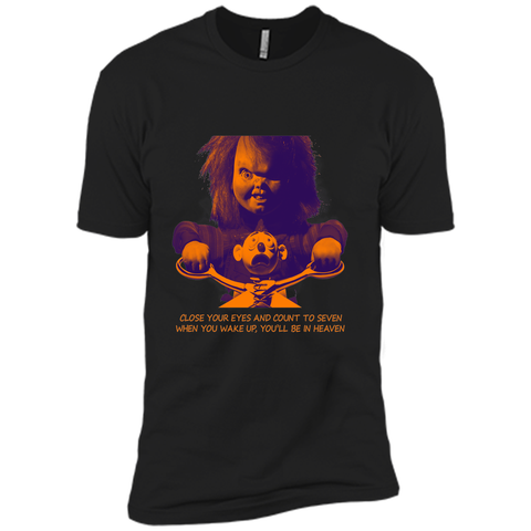 (1) close your eyes, you'll be in heaven, halloween day Next Level Premium Short Sleeve Tee